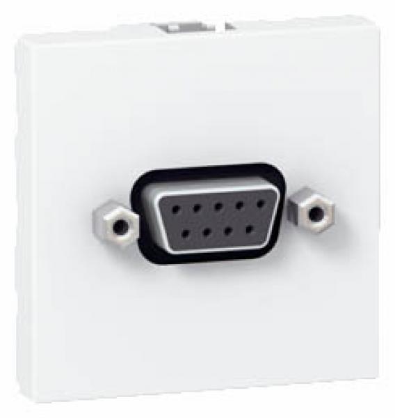 Photo Prise SUB D Programme Mosaic - pour liaison srie type RS232  souder - 2 mod - blanc | Ref : 078767