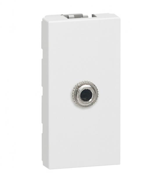 Photo Prise Jack femelle 3,5mm � souder Mosaic 1 module  -  blanc | Ref : 078773