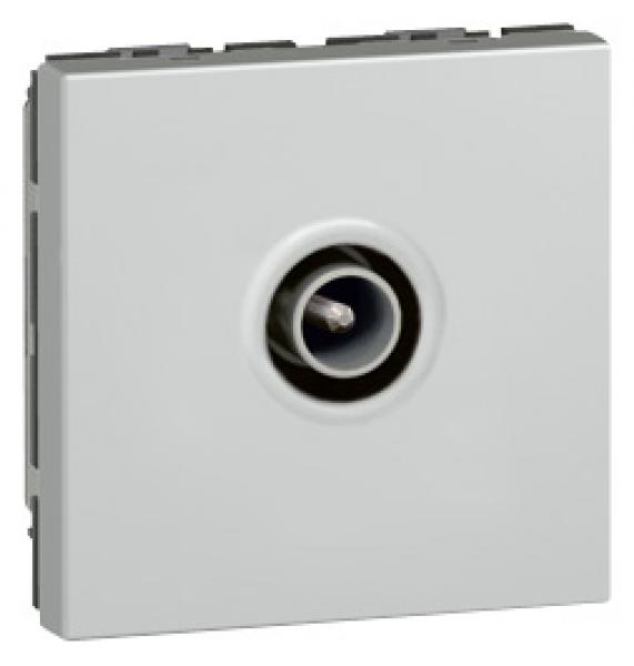 Photo Prise tlvision 9,52mm mle Mosaic 2 modules  -  alu | Ref : 079292
