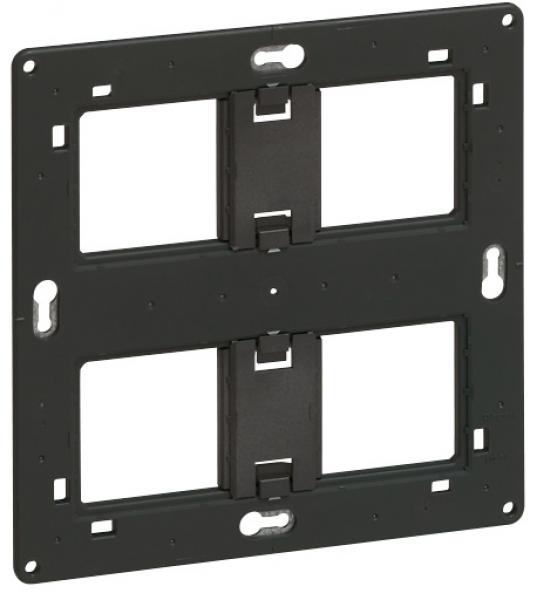 Photo Support  vis pour Mosaic , Cliane ou Soliroc pour 2x2 postes ou 2x4  5 modules | Ref : 080264