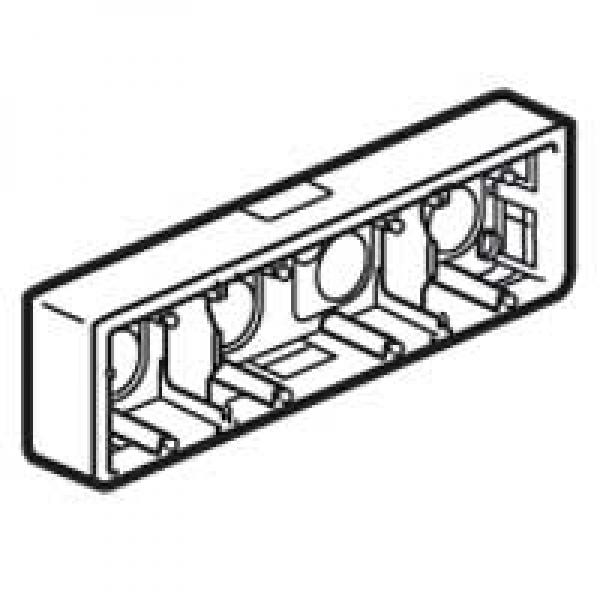 Photo Cadre saillie profondeur 40mm Mosaic pour 10 ou 4x2 modules horizontal et support référence 080254 | Ref : 080284
