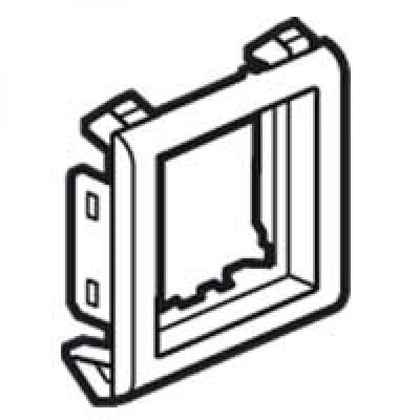 Photo Support de plaque troit pour paroi mince Batibox 2 modules  -  blanc | Ref : 080291