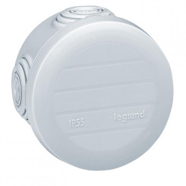 Photo Boîte de dérivation ronde Plexo Ø70mm hauteur 45mm - gris RAL7035 | Ref : 092002