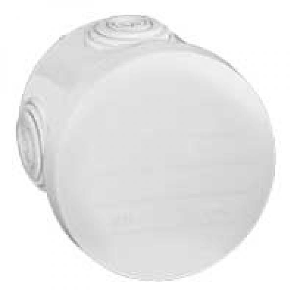 Photo Bote de drivation ronde Plexo 70mm hauteur 45mm  -  blanc RAL9010 | Ref : 092003