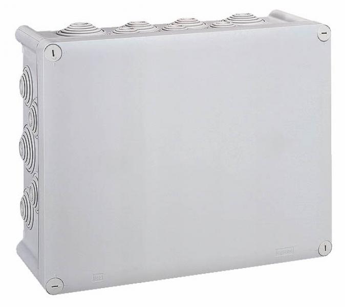 Photo Boîte de dérivation rectangulaire Plexo dimensions 310x240x124mm - gris RAL7035 | Ref : 092082