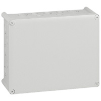 Photo Boîte de dérivation rectangulaire pour presse - étoupe Plexo dimensions 360x270x124mm - gris RAL70 | Ref : 092094