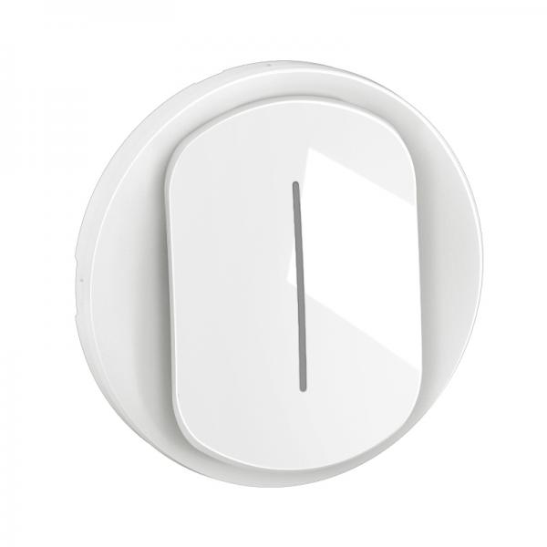 Photo Enjoliveur interrupteur va-et-vient tmoin nouveau Cliane - Blanc | Ref : CB0007