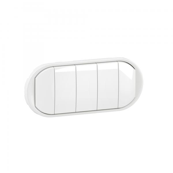 Photo Enjoliveur 5 commandes compactes nouveau Cliane - Blanc | Ref : CB0029