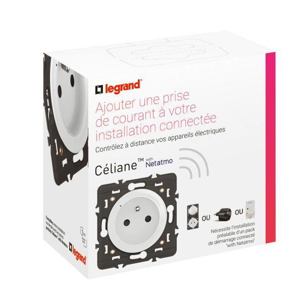 Photo Prise 2P+T 16A nouveau Cliane with Netatmo - connexion  bornes automatiques - Blanc | Ref : CB0460