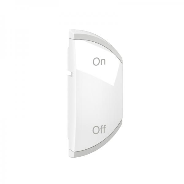 Photo Enjoliveur Cliane MyHome marquage ON/OFF - 1 module droite Blanc | Ref : CB0501