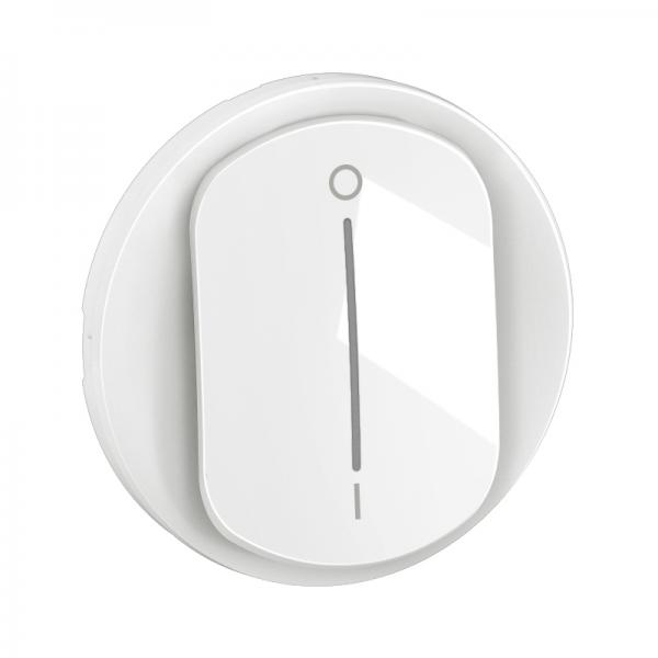 Photo Enjoliveur interrupteur bipolaire  voyant nouveau Cliane - Blanc | Ref : CB1020