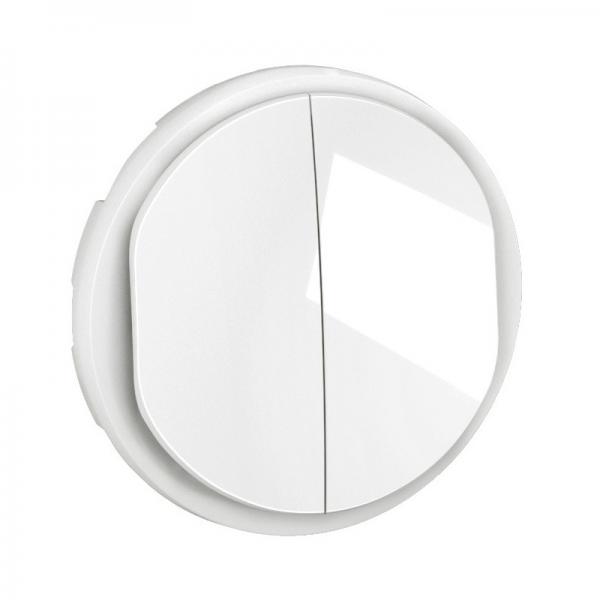 Photo Enjoliveur double poussoir NO+NF nouveau Céliane - Blanc Antimicrobien | Ref : CB2027