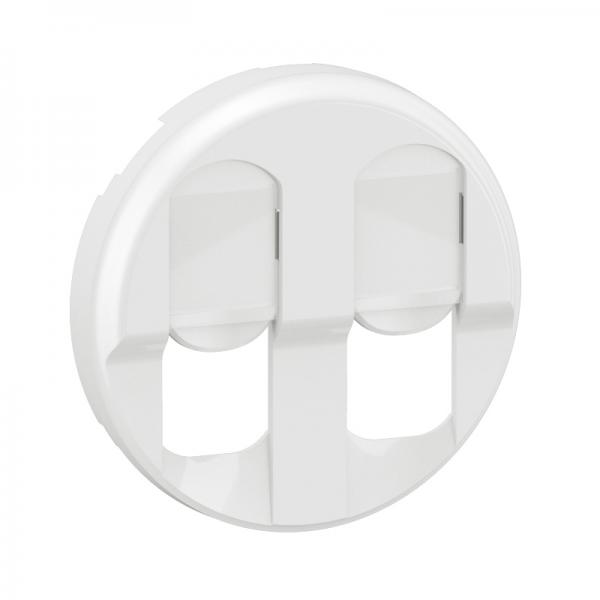 Photo Enjoliveur prise double RJ45 nouveau Cliane - Blanc | Ref : CB2346
