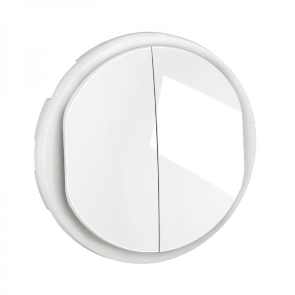 Photo Enjoliveur double poussoir NO+NF lumineux nouveau Céliane - Blanc | Ref : CB3001