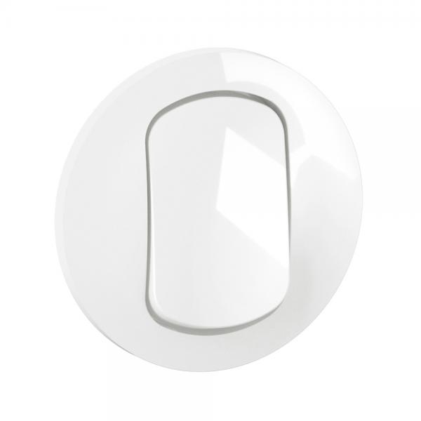 Photo Enjoliveur interrupteur et ou va-et-vient nouveau Cliane - Blanc IP44 | Ref : CB8001
