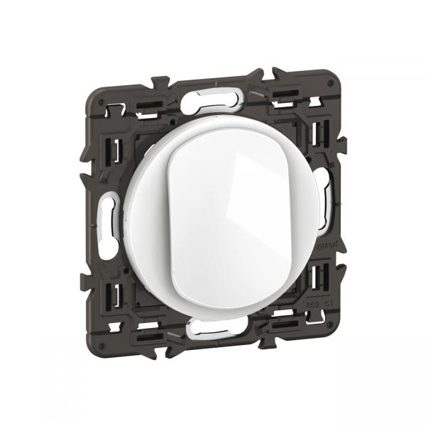 Photo Poussoir inverseur nouveau Cliane contact NO+NF 6A - prmont Blanc | Ref : CC0031