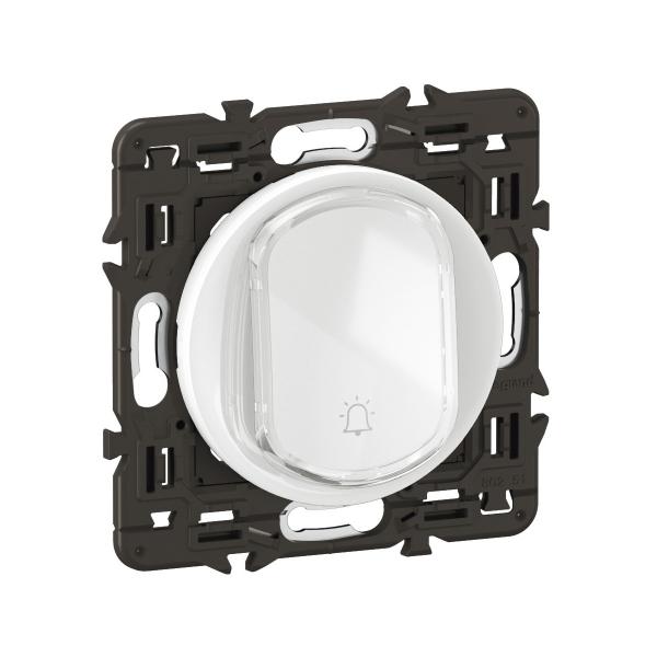 Photo Poussoir inverseur nouveau Cliane avec porte-tiquette - NO+NF 6A - prmont Blanc | Ref : CC5031