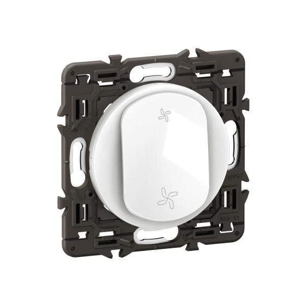 Photo Poussoir inverseur nouveau Cliane contact NO+NF 6A - prmont Blanc | Ref : CC6031