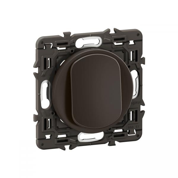 Photo Poussoir inverseur nouveau Cliane contact NO+NF 6A - prmont Noir | Ref : CE1031
