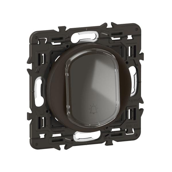 Photo Poussoir inverseur nouveau Cliane avec porte-tiquette - NO+NF 6A - prmont Noir | Ref : CE5031