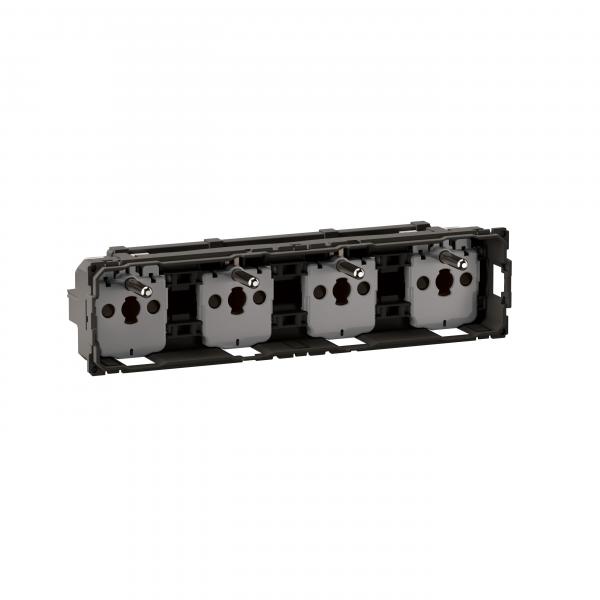 Photo Prise 4x2P+T compacte nouveau Cliane prcble - connexion  bornes automatiques | Ref : CM0114