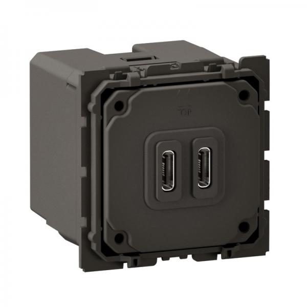 Photo Prise 2USB nouveau Cliane Type-C 30W Power Delivery - bornes automatiques | Ref : CM0158