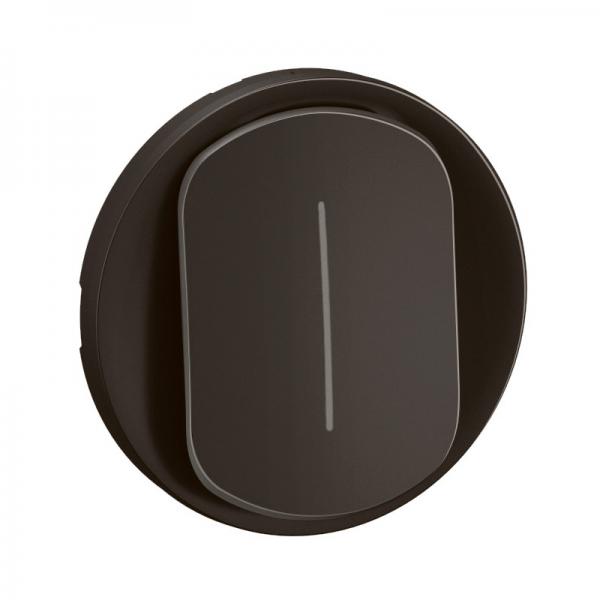 Photo Enjoliveur interrupteur va-et-vient tmoin nouveau Cliane - Noir | Ref : CN0007