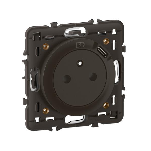 Photo Prise Surface avec prise USB Type-C nouveau Cliane - Noir | Ref : CN0140