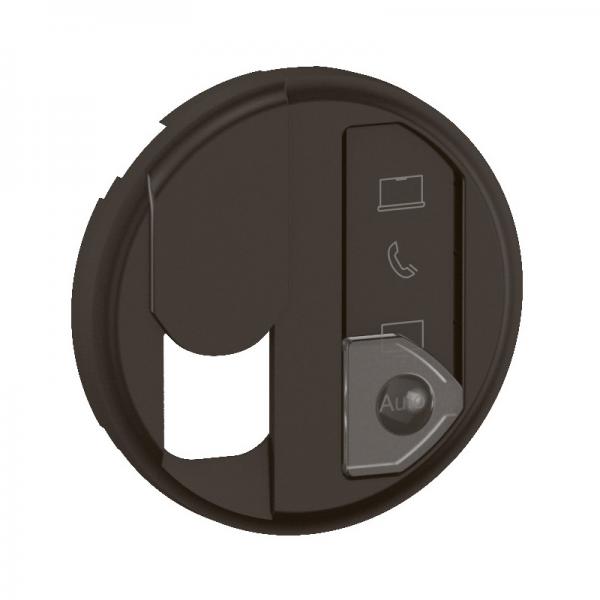 Photo Enjoliveur prise simple RJ45 avec reprrage mdia nouveau Cliane- Noir | Ref : CN0348