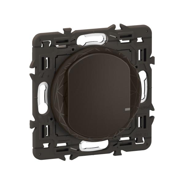 Photo Interrupteur filaire nouveau Cliane with Netatmo sans Neutre, avec variation - Noir | Ref : CN0403