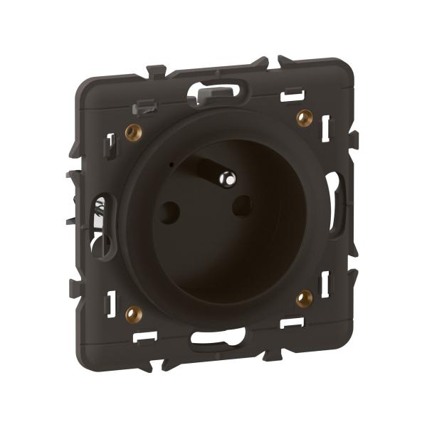 Photo Prise 2P+T 16A nouveau Cliane with Netatmo - connexion  bornes automatiques - Noir | Ref : CN0460