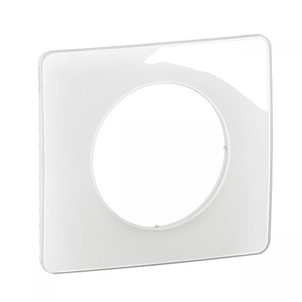 Photo Plaque de finition nouveau Cliane 1 poste - Blanc Emaill | Ref : CP0001