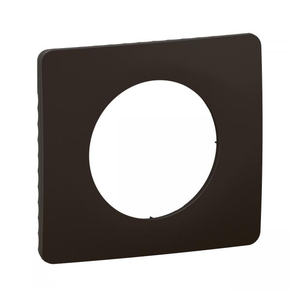 Photo Plaque de finition nouveau Cliane 1 poste - Noir Mat | Ref : CP0101