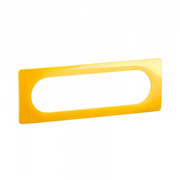 Photo Plaque de finition nouveau Cliane 6  8 modules - Jaune Safran | Ref : CP0411
