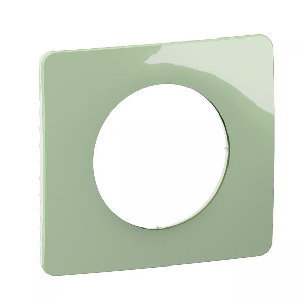 Photo Plaque de finition nouveau Cliane 1 poste - Vert Cladon | Ref : CP0501