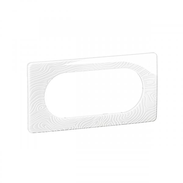 Photo Plaque de finition nouveau Cliane 4  5 modules - Blanc Relief | Ref : CP0608