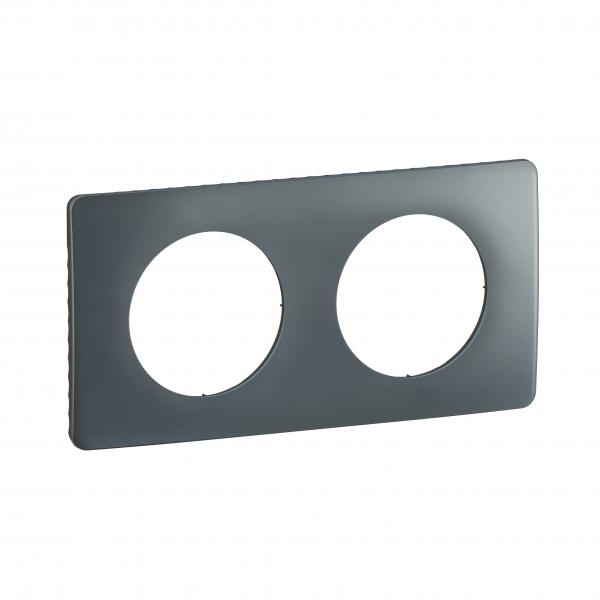 Photo Plaque de finition nouveau Cliane 2 postes - Bleu Orage | Ref : CP0902