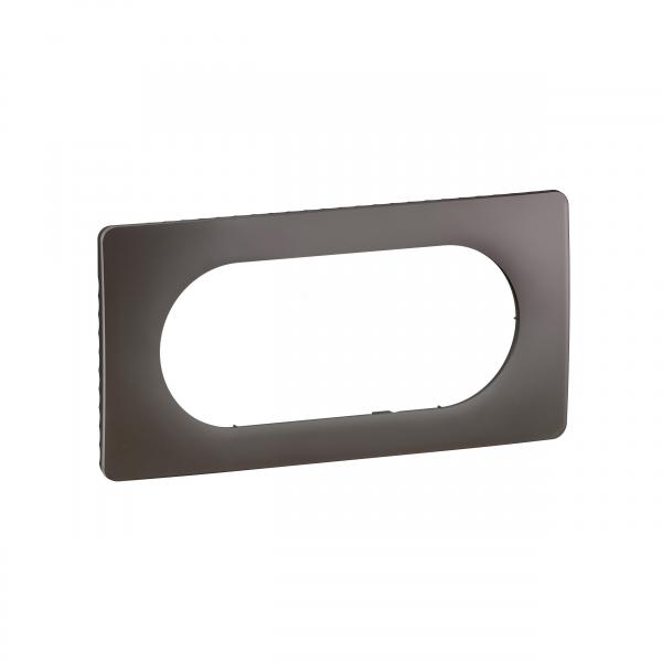 Photo Plaque de finition nouveau Cliane 4  5 modules - Gris Cendr | Ref : CP1008