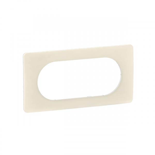 Photo Plaque de finition nouveau Cliane 4  5 modules - Blanc Amande | Ref : CP1108