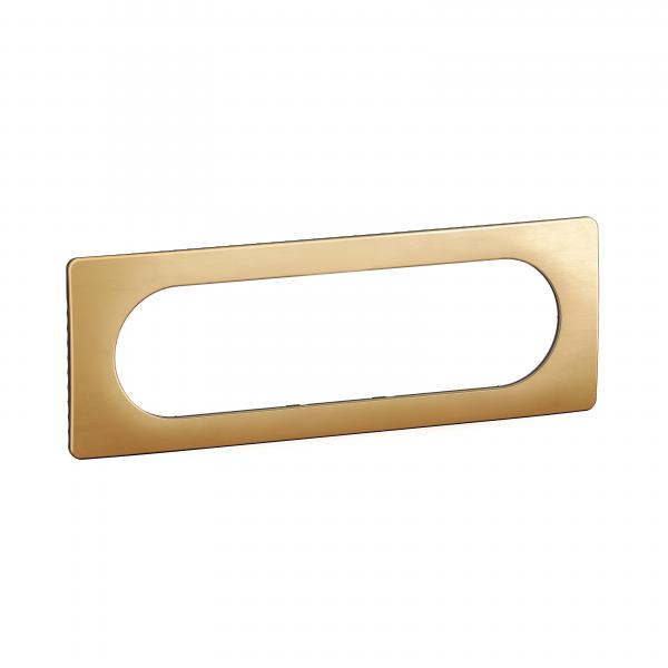 Photo Plaque de finition nouveau Cliane 6  8 modules - Laiton Satin | Ref : CP1211