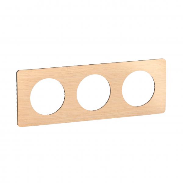 Photo Plaque de finition nouveau Cliane 3 postes - finition Htre | Ref : CP1403