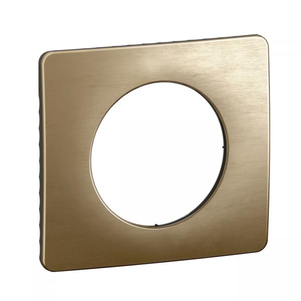 Photo Plaque de finition nouveau Cliane 1 poste - Bronze Satin | Ref : CP1601