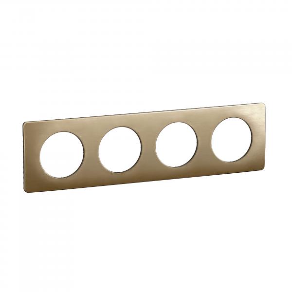 Photo Plaque de finition nouveau Cliane 4 postes - Bronze Satin | Ref : CP1604