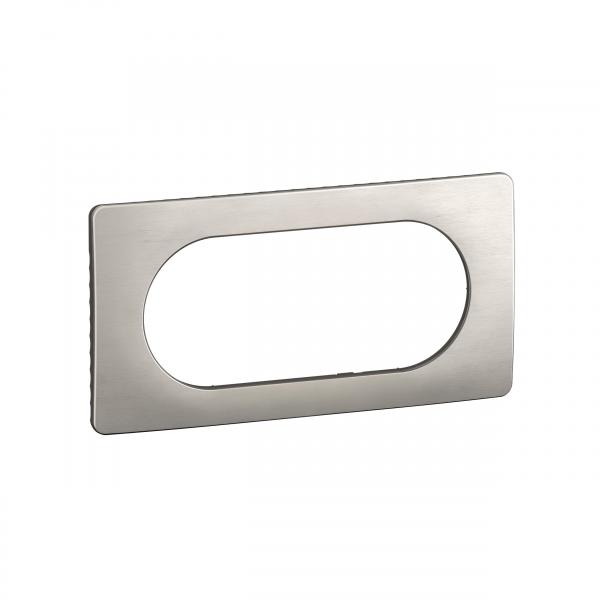 Photo Plaque de finition nouveau Cliane 4  5 modules - Alu Satin | Ref : CP1708