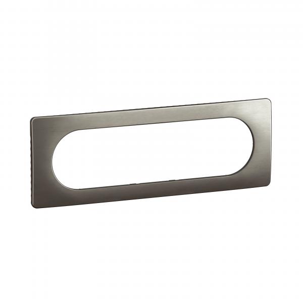 Photo Plaque de finition nouveau Cliane 6  8 modules - Acier Satin | Ref : CP1811