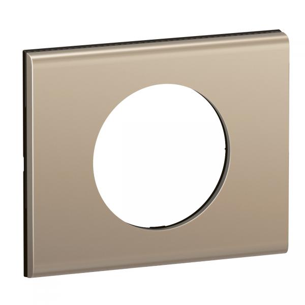 Photo Plaque de finition nouveau Cliane 1 poste - Nickel Satin | Ref : CP2101
