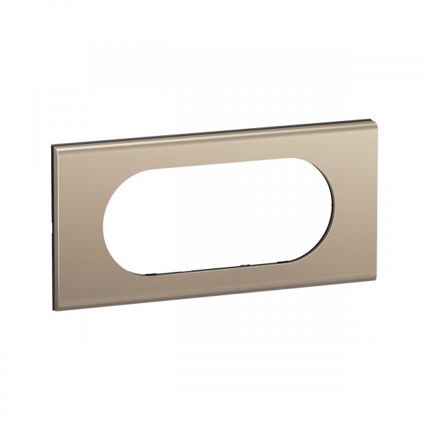 Photo Plaque de finition nouveau Cliane 4  5 modules - Nickel Satin | Ref : CP2108