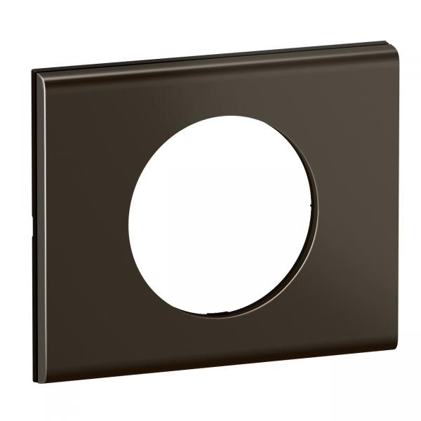 Photo Plaque de finition nouveau Cliane 1 poste - Nickel Sombre Satin | Ref : CP2201
