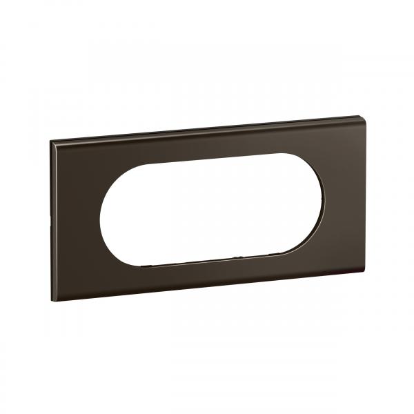 Photo Plaque de finition nouveau Cliane 4  5 modules - Nickel Sombre Satin | Ref : CP2208