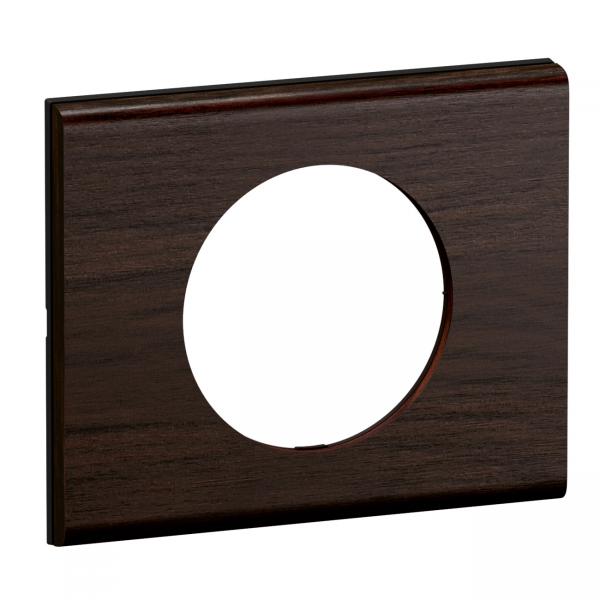 Photo Plaque de finition nouveau Cliane 1 poste - Frne Wengu | Ref : CP2501